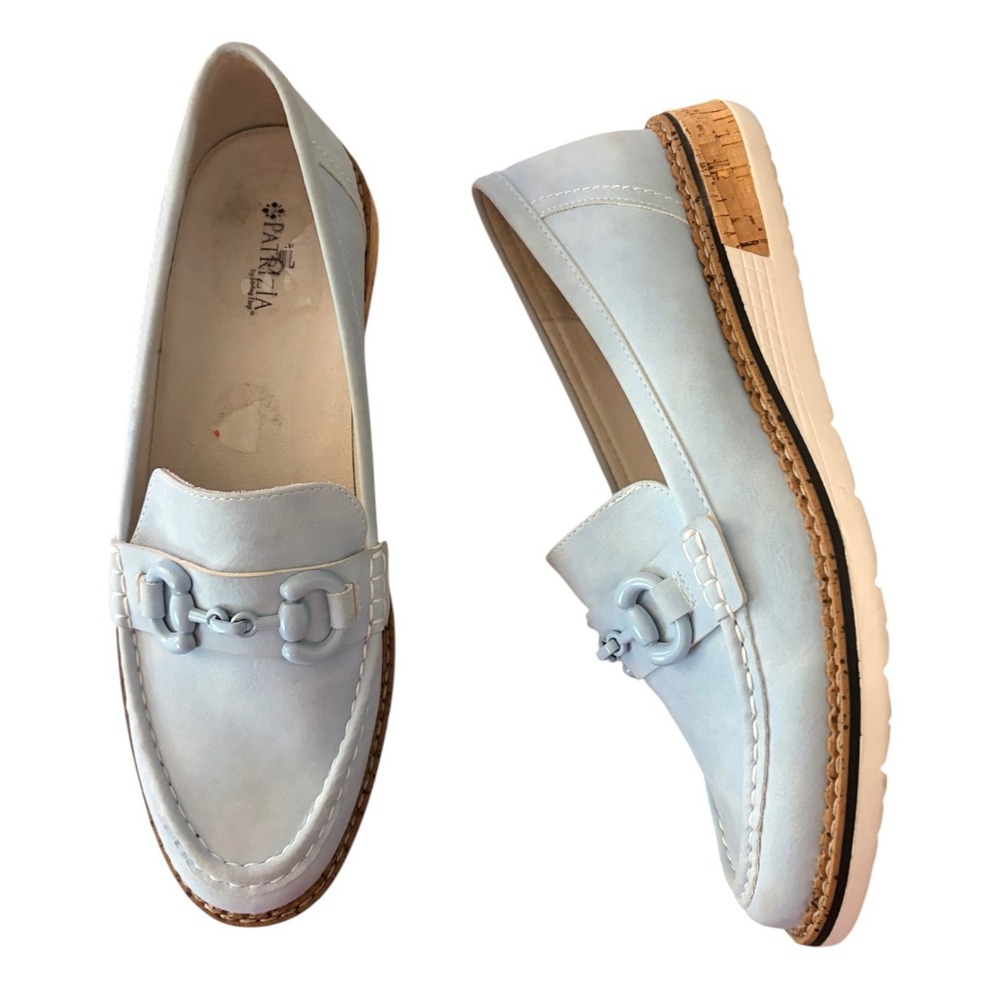 Patrizia by Spring Step Theodora Light Blue Bit Loafers Size 10 Pastel Flats